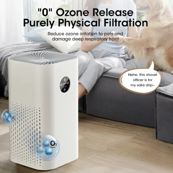 Smart Air Purifier for Home Allergies Pets Hair in Bedroom H13 True HEPA Filter Filtration System Cleaner Odor Eliminators - Image 4